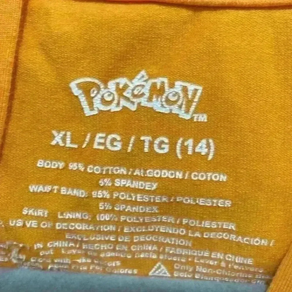 Pokemon Charmander Dress - Orange -Girls XL 14 - Picture 9 of 9